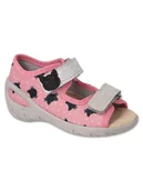 Kapcie damskie - Dziewczęce kapcie kotki różowe Befado r.20 - miniaturka - grafika 1