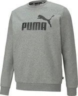 Bluzy męskie - Puma Bluza męska PUMA ESS BIG LOGO CREW FL MEDIUM GRAY HEATHER XL - miniaturka - grafika 1