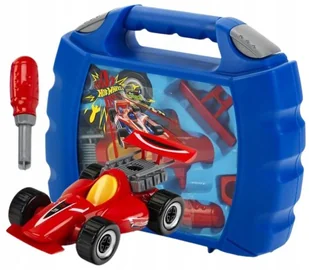WALIZKA Z AUTEM DO SKRĘCANIA HOT WHEELS Samochód Czerwony - Samochody i pojazdy dla dzieci - miniaturka - grafika 1
