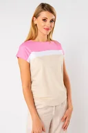Koszulki i topy damskie - Kolorowy t-shirt - QUIOSQUE - miniaturka - grafika 1