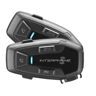 Akcesoria motocyklowe - INTERPHONE U-COM7R | Podwójne | Zdejmowany interkom motocyklowy Bluetooth 5.2 i zintegrowana bateria 15 godzin autonomii, 4 motocykle 1 km, kompatybilny z TFT i GPS, wodoodporny, głośnik 32 mm - miniaturka - grafika 1