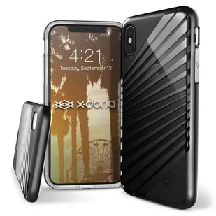 X-Doria Revel Lux eleganckie etui na tył do Apple iPhone X CZARNY NA TYŁ TWORZYWO SZTUCZNE 33096 - Etui i futerały do telefonów - miniaturka - grafika 1