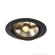 Lampy sufitowe - SLV SPOTLINE NEW TRIA I ES111 ROUND czarna max 75W.sprężyny listkowe 113550 - miniaturka - grafika 1
