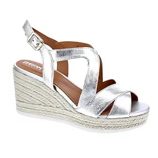 Geox Damski D Ponza espadryle Wedge sandal, LT złoty, 35 EU, Lt Gold, 35 EU - Espadryle damskie - miniaturka - grafika 1