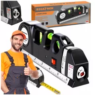 Poziomice, łaty, miary - POZIOMICA LASEROWA Z MIARĄ 250CM LASER 3 LIBELKI O269 - miniaturka - grafika 1