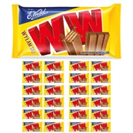 Batoniki - E. Wedel WW Cztery wafelki przekładane nadzieniem orzechowym arachidowym w mlecznej czekoladzie 47 g x 24 sztuk - miniaturka - grafika 1
