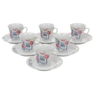 Serwisy do kawy i herbaty - Serwis kawowy porcelanowy DOMOTTI Clara 6 osób (12 elementów) - miniaturka - grafika 1