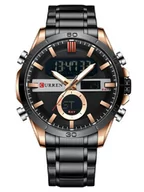 Zegarki męskie - ZEGAREK MĘSKI CURREN 8384 (zc023c) - DUAL TIME + BOX - miniaturka - grafika 1