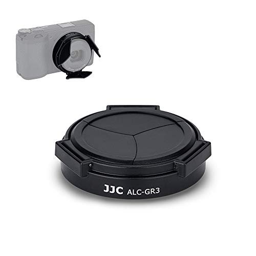 JJC Automatyczne otwieranie i zamykanie osłony obiektywu do Ricoh GR III GRIII GR3, pyłoszczelna i odporna na zarysowania osłona obiektywu bez konieczności zdejmowania