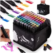 Flamastry - Markery alkoholowe z torbą, 80 szt, Nukido, NK-912 - miniaturka - grafika 1