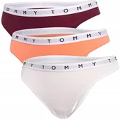 Majtki damskie - TOMMY HILFIGER MAJTKI DAMSKIE STRINGI 3P THONG S - miniaturka - grafika 1