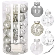 Bombki - Bombki choinkowe 30 szt. 6cm srebrne i złote przezroczyste, ozdoby świąteczne - miniaturka - grafika 1