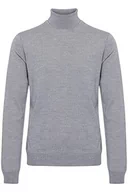 Swetry męskie - CASUAL FRIDAY Konrad Merino Roll Neck Knit sweter męski, Light Grey Melange (50813), XXL - miniaturka - grafika 1