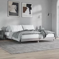 Łóżka - Rama łóżka, szary dąb sonoma, 160x200cm materiał drewnopochodny Lumarko! - miniaturka - grafika 1