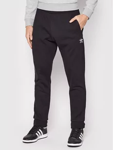 Adidas Spodnie dresowe Essentials HC5126 Czarny Slim Fit - Spodnie sportowe męskie - miniaturka - grafika 1
