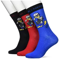 Skarpetki męskie - KARL LAGERFELD Mężczyźni Skarpety KLxDisney (Zestaw 3), Czerwony/Niebieski/Czarny, 39-42 - miniaturka - grafika 1