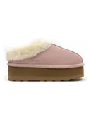 Kapcie damskie - Clarks Skórzane kapcie w kolorze jasnoróżowym - miniaturka - grafika 1