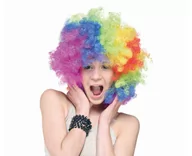 Dodatki do strojów karnawałowych - Go Peruka afro tęczowa 1 szt PY-MAFTE - miniaturka - grafika 1