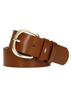 Paski - Wojas Skórzany pasek w kolorze jasnobrązowym - miniaturka - grafika 1