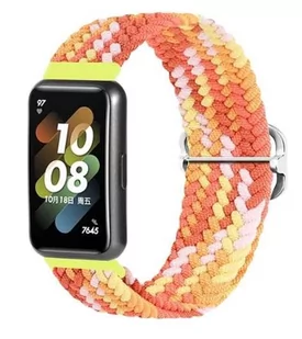 Opaska pasek bransoletka NYLON LOOP Huawei Band 8 / Band 9 pomarańczowa - Akcesoria do smartwatchy - miniaturka - grafika 1