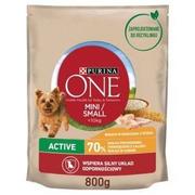 Mokra karma dla psów - Purina ONE ONE Mini Active Kurczak ryż sucha karma dla psa 800g 57112-uniw - miniaturka - grafika 1