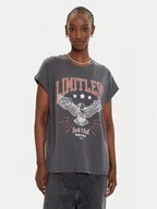 Koszulki i topy damskie - JJXX T-Shirt Wilma 12274694 Szary Boxy Fit - miniaturka - grafika 1