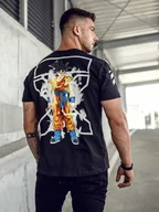 Koszulki męskie - Czarny t-shirt męski z nadrukiem Bolf 14404A - miniaturka - grafika 1