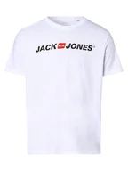 Koszulki męskie - Jack & Jones - T-shirt męski  JJECorp, biały - miniaturka - grafika 1