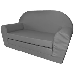 vidaXL vidaXL Sofa amerykanka dziecięca szara - Pufy i podnóżki - miniaturka - grafika 2