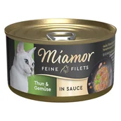 Mokra karma dla kotów - Miamor Feine Filets w puszkach, 24 x 85 g - Tuńczyk z warzywami - miniaturka - grafika 1