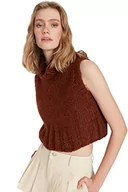Bluzy damskie - TRENDYOL Damska bluza rowerowa, brązowa, L (DE), brązowy, L - miniaturka - grafika 1