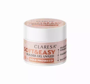 Claresa - Żel budujący SOFT&EASY builder gel gold prosecco 12g - Żele do paznokci - miniaturka - grafika 1