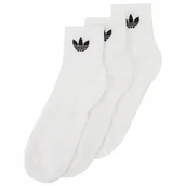 Skarpetki męskie - Adidas Białe Męskie Skarpetki za kostkę Sportowe do spodenek 42-44 r.L - miniaturka - grafika 1