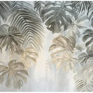 Fototapety - Fototapeta Liście Dżungla Beton 400x280 cm Tapeta Do Sypialni Salonu Kuchni Na Flizelinie - miniaturka - grafika 1