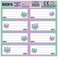 Szkolne artykuły papiernicze - Nalepki na zeszyty, Backup Kotek - miniaturka - grafika 1