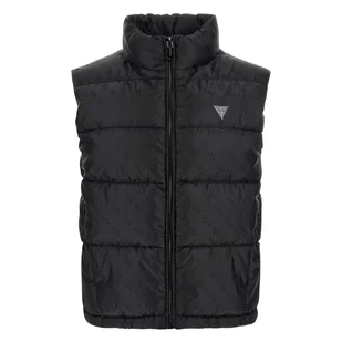Damska Kamizelka pikowana GUESS NEW 4G LOGO PADDED VEST W4YL15WGAL2-JBLK – Czarny - Kamizelki damskie - miniaturka - grafika 1