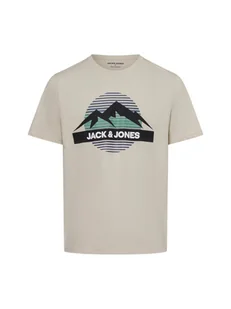 Jack & Jones Koszulka męska Mężczyźni Bawełna beżowy jednolity, S - Koszulki męskie - miniaturka - grafika 1