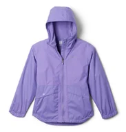 Kurtki i płaszcze dla dziewczynek - Kurtka wodoodporna dziewczęca Columbia RAINY TRAILS II fioletowa 2090111597 - miniaturka - grafika 1