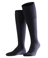 Skarpetki męskie - FALKE BRISTOL PURE Podkolanówki dark navy - miniaturka - grafika 1