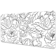 Podkładki na biurko - Podkładka na całe biurko Kwiaty piwonii 100x50 cm - miniaturka - grafika 1