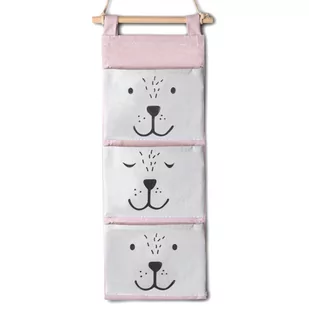 Organizer wiszący pojemnik na zabawki różowo-szary Nukido - Pojemniki na zabawki - miniaturka - grafika 1