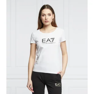 EA7 T-shirt | Slim Fit - Koszulki i topy damskie - miniaturka - grafika 1