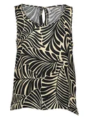 Koszulki i topy damskie - ONLY Top w kolorze beżowo-czarnym - miniaturka - grafika 1