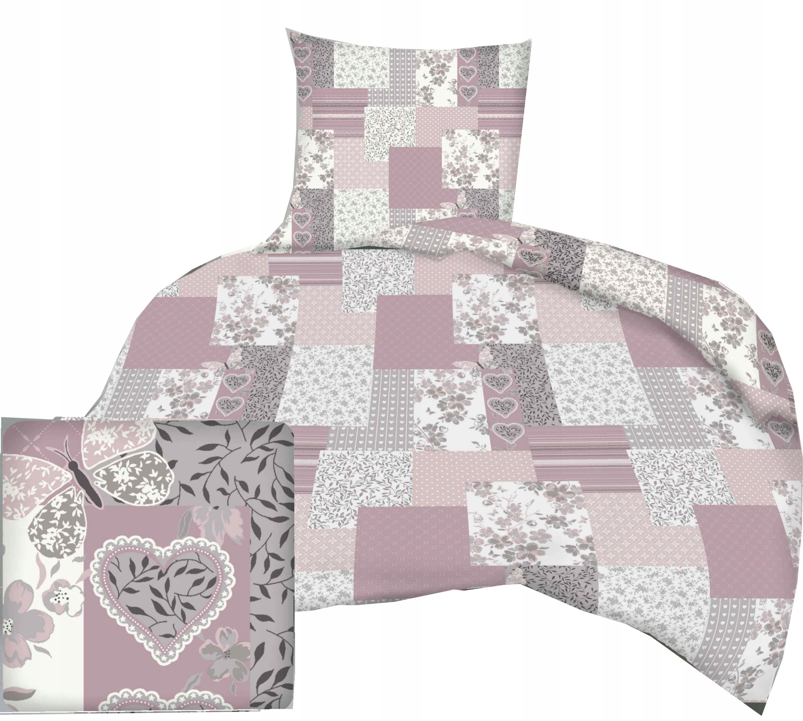 Pościel bawełniana 160x120 50x70 dziecięca patchwork 137Npu