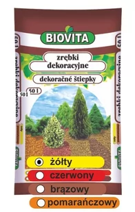 Zrębki drzewne BIOVITA 50 L kolor żółty - Ziemia ogrodowa - miniaturka - grafika 1