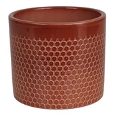 Donice - Osłonka ceramiczna 417 13 cm kasztanowy lazur - miniaturka - grafika 1