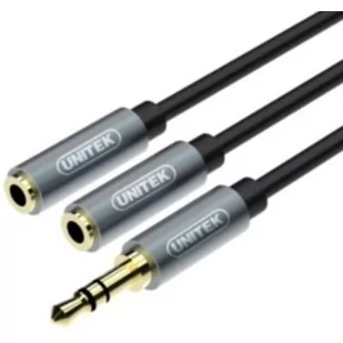 Unitek KABEL MiniJack 3,5mm M 2x 3,5mm F Y-C956ABK - Kable - miniaturka - grafika 2