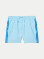 Spodenki damskie - Calvin Klein Swimwear Szorty kąpielowe KV0KV00042 Błękitny Regular Fit - miniaturka - grafika 1