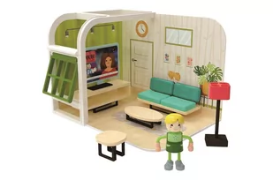 joueco DOMEK DLA LALEK SALON 80109 - Domki dla lalek - miniaturka - grafika 1
