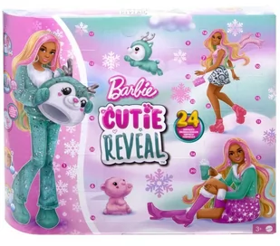 Barbie Cutie Reveal Kalendarz adwentowy HJX76 - Lalki dla dziewczynek - miniaturka - grafika 1